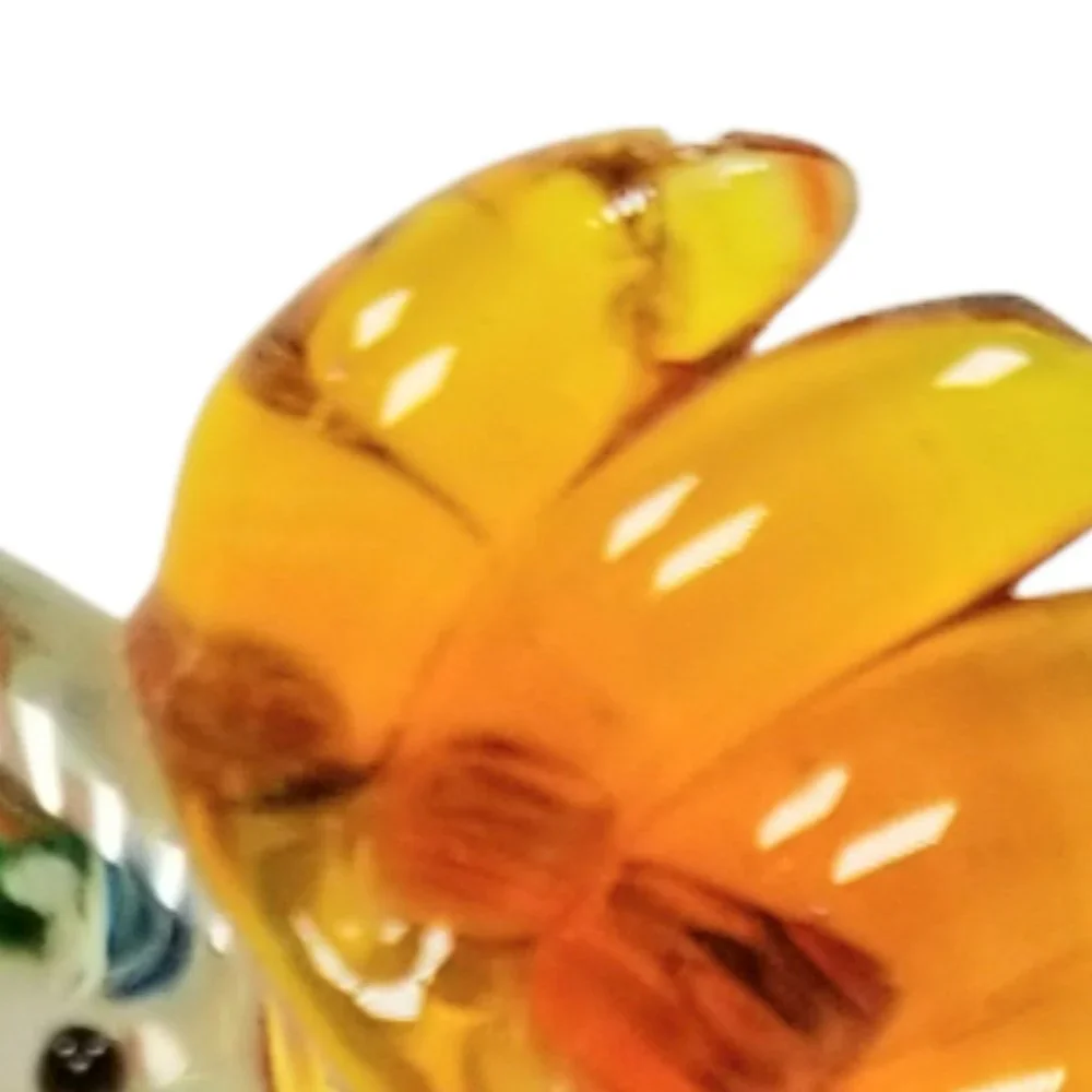 Colorful Murano Italy Blown Art Glass Rooster Paperweight Anamorphic  Figurine - Picture 9 of 12